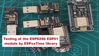 Download the video "Testing of the ESP8266 ESP8266–01 ESP 01 module by ESPxxTime library"