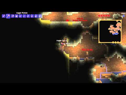 Lets Play Terraria Part 4 Digging Underground in the Rain