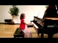 Kate Hatch At Her First Piano Recital
