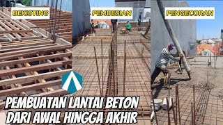 Proses pembuatan dak lantai beton renovasi rumah tinggal 1 lantai jadi 2 lantai