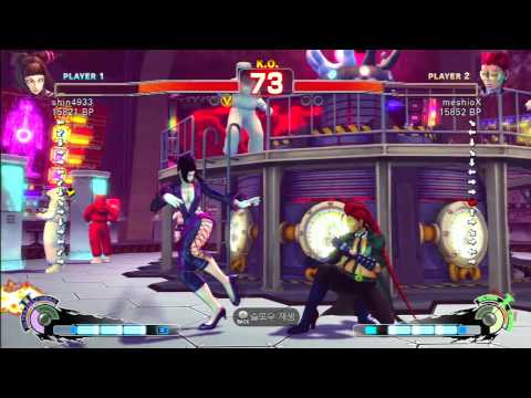 SSF4 Rank Match  shin4933 (JR)  vs  meshioX (VI)