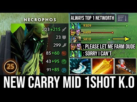 WTF Carry Mid Necrophos Outfarm Alchemist - 12Min Godlike Insane Burst 1Ulti 1Death DotA 2