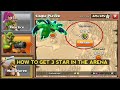 The Arena coc clash of clans 3 stars  very easily How to get 3 star gameplay