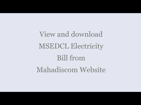 How to download electricity bill from MSEDCL website