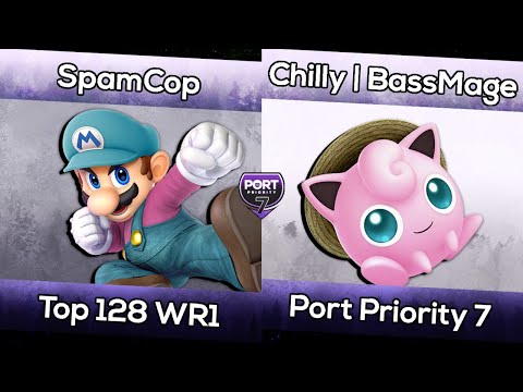 SpamCop (Mario) vs Chilly | BassMage (Jigglypuff) - Port Priority 7 Top 128 WR1