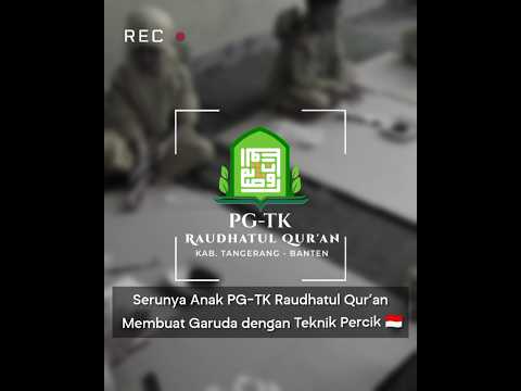 Serunya Anak PG-TK Raudhatul Qur'an Membuat Garuda dengan Teknik Percik