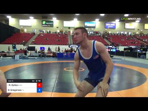 2018 Marine Corps US Open/UWW Junior Greco Roman 63 Con 4 - Reese Dalton (NMU-) Vs. Dylan Gregerso