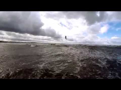 Kitesurfing Świnoujście in 40 knots storm