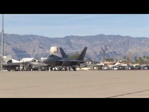 USAF Heritage Flight 2017 Day 2 - F- 22 Practice