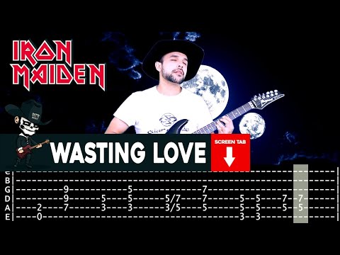 【IRON MAIDEN】[ Wasting Love ] cover by Masuka | LESSON | GUITAR TAB