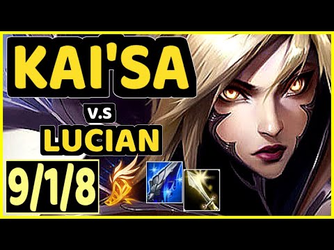 GHOST (KAI'SA) vs LUCIAN - 9/1/8 KDA BOTTOM ADC GAMEPLAY - KR Ranked MASTER