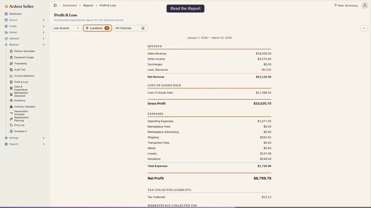 How to Run a Profit and Loss Report — video tutorial thumbnail