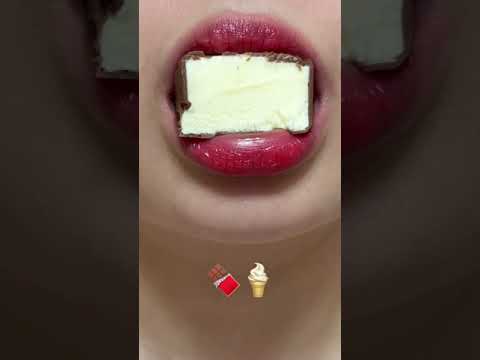 asmr CHOCOLATE ICE CREAM MUKBANG eating sounds