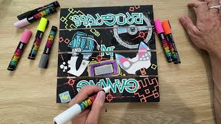 Kent Urban Acrylic Markers- Artist Creates Gaming Sign