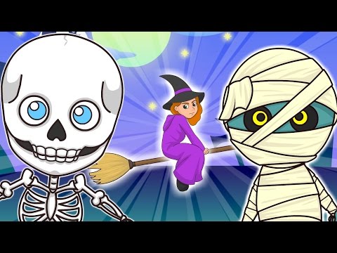 🌟 FIVE LITTLE MONSTERS 🌟 Dracula Mummy Ghost Skeleton Frankestein | Halloween Nursery Rhymes