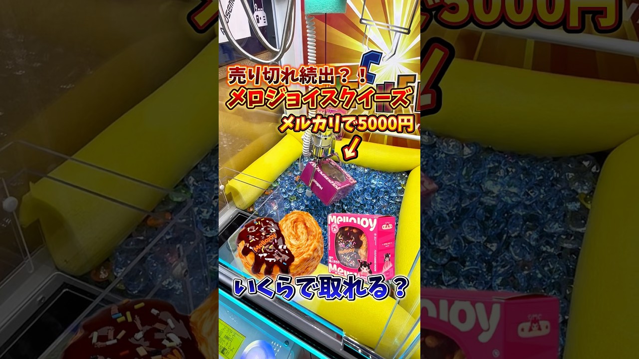 【入手困難】メルカリで5000円越えのスクイーズがクレーンゲームに入ってたので、取れるまで挑戦してみた🔥
