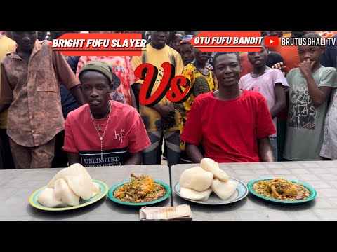 EATING COMPETITION FIRST PERSON TO FINISH 5 FUFU AND OKRO SOUP WIN 100,000