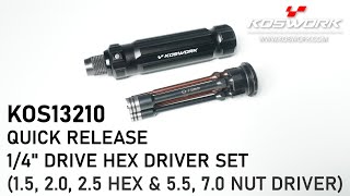 Set 1/4" bitů s rychloupínací rukojetí