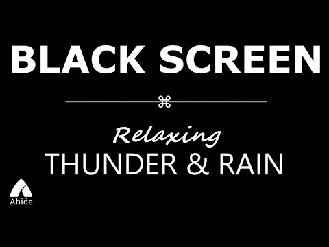 10 Hour BLACK SCREEN - Relaxing Sounds of Thunder and Rain for Sleep
