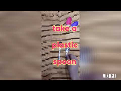 Homemade ice cream shape spoon /how to make ice cream shape spoon at home