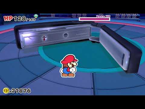 Paper Mario Origami King - Trying to beat the STAPLER BOSS , FANGED FASTENER