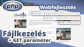 PHP fájlkezelés, GET (Szolgáltatások és cikkek) | Webprogramozás