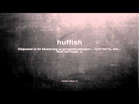 What does huffish mean