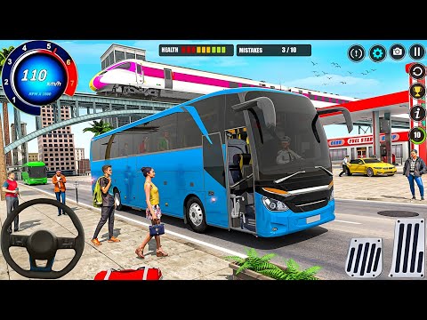 City Coach Bus Simulator Game 2025 - Offroad Bus Simulator 3D Game  - Andriod Gameplay