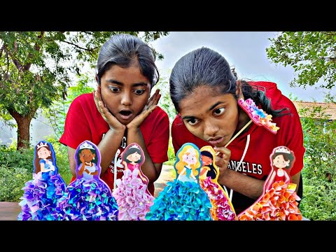 Let's make Magical Princesses 👸 ✨️ with Beautiful Gowns 👗🥰 DiyaIshwarya /DIY/UNBOXING