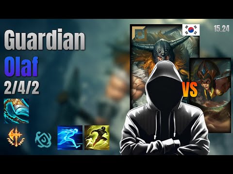 Guardian Top Olaf vs Cassiopeia lol KR solo rank Full Game 15.24 | 가디언 올라프 vs 카시오페아