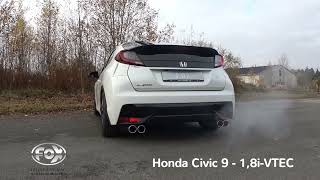 Video: FOX Edelstahl Duplex Sportauspuffanlage ab Kat. Honda Civic 9 FK2