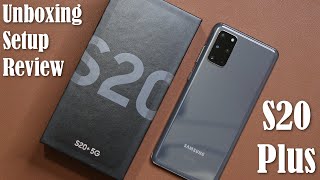 Samsung Galaxy S20+ Plus Unboxing First Time Setup