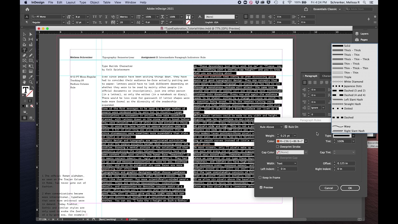 Explorations Tutorial Assignment 2: All