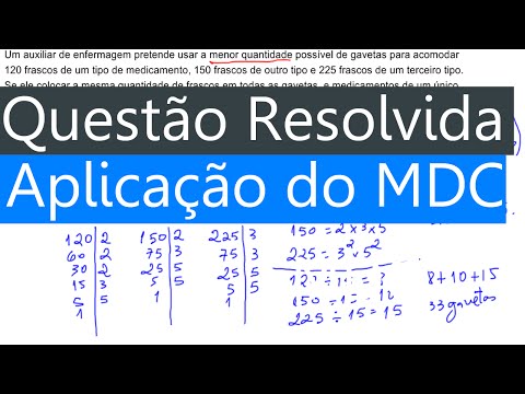 Questão Resolvida sobre Aplicação do MDC