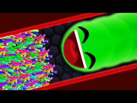 Slither.io 1 Troll Giant Snake vs 97179 Tiny Snakes - Epic Slitherio Gameplay