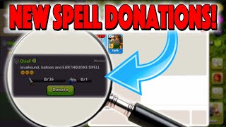 Clash of Clans - SPELL DONATION UPDATE! New Donating Spells Feature + MISCLICKS FIXED! FINALLY
