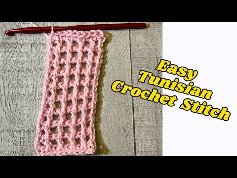 Super Easy Tunisian Crochet Mesh Stitch Tutorial- Beginner Friendly, Works Up Fast!!!