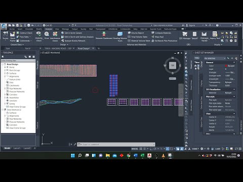 Designing a Road Using Civil 3D Part 3: Creation of sample lines, section views and material list