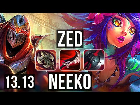 ZED vs NEEKO (MID) | 16/1/14, 2500+ games, 2.2M mastery, Legendary | KR Grandmaster | 13.13