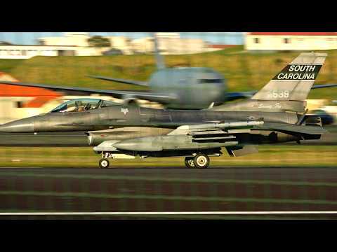 Military Stopover in the Azores | F-16 & KC-46A ✈️🇺🇸 at Lajes