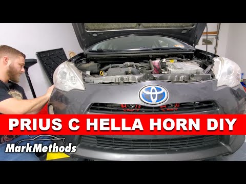 Prius C Hella Horn Install and Front Bumper Removal