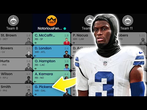 2025 Fantasy Football Mock Draft | 12 Team | PPR (Pick 9)