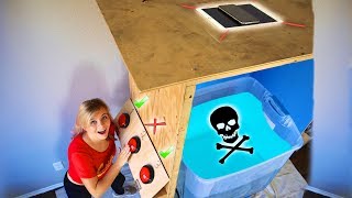 DONT ACTIVATE The WRONG MYSTERY BUTTON! Intense Trap Door Challenge *SURPRISE EXPENSIVE ITEM*
