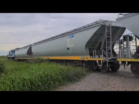 TREN 9016 CON LA LOCOMOTORA CHINA NUMERO 9785 PASANDO POR SAN JUSTO SANTA FE 27/10/2026 