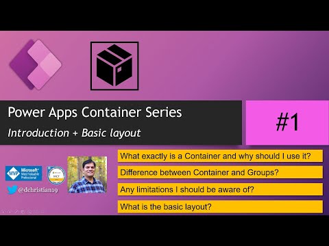 Power Apps Container Series Part 1 - Introduction + Basic layout