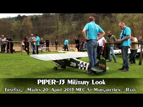 Giant Piper J3 Military - Scale 1/3