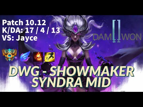 THE #1 RANKED KOREAN CHALLENGER ON KR LADDER - DWG SHOWMAKER - SYNDRA MID - 17 / 4 / 13 VS JAYCE