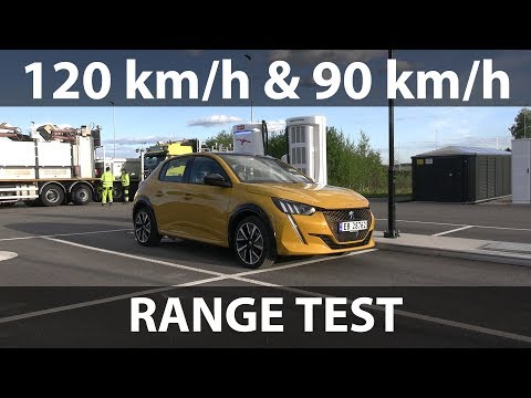 Peugeot Peugeot e208  range test video
