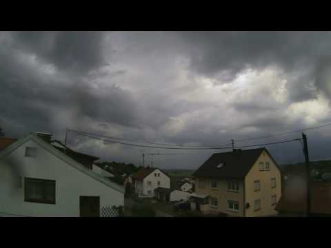 Heftiges Unwetter bei Braunsbach - Sonntag 29.05.2016 - Zeitraffer