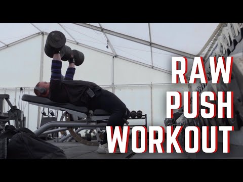 60KG INCLINE DUMBBELL PRESS AT 18?!? | RAW PUSH WORKOUT | TEEN BODYBUILDER | CONNOR LAUNDER